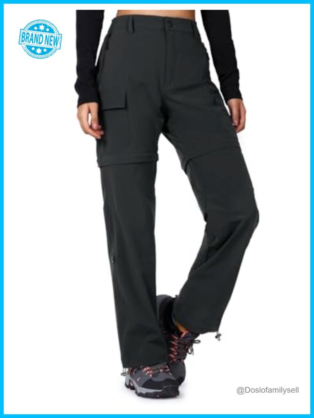 Convertible Hiking Pants Lightweight Moisture Wicking 5 Pockets